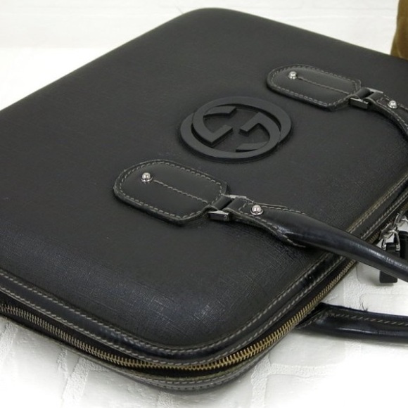 Rare vintage authentic Gucci Black briefcase bag - Picture 3 of 17